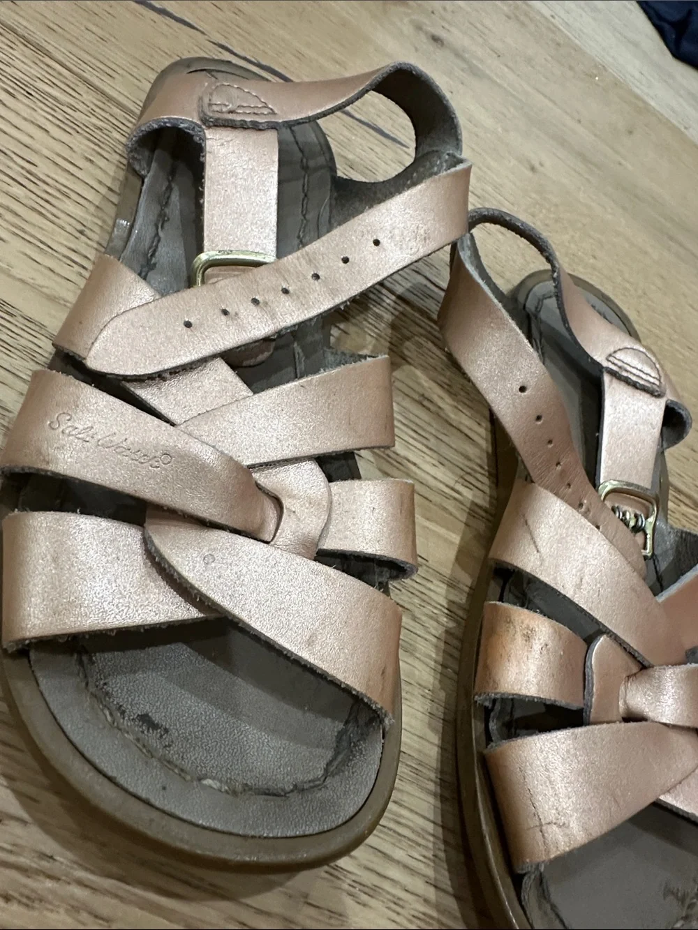saltwater sandals Classic girls 12 rose gold